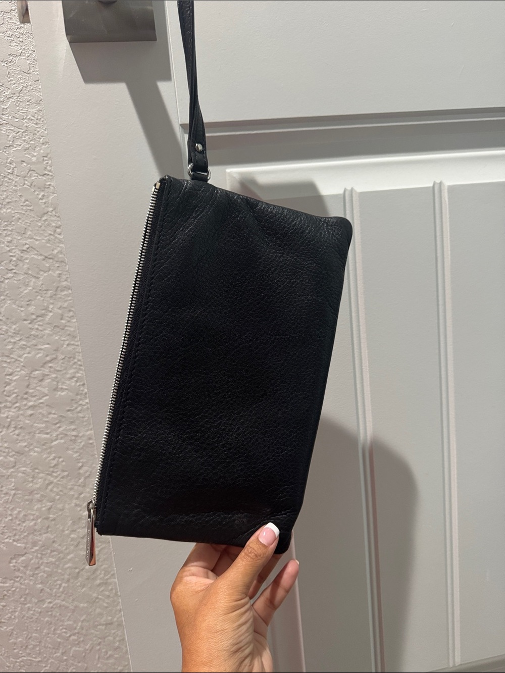 Michael Kors Black & Red Pebbled Leather Wristlet - Picture 2 of 5